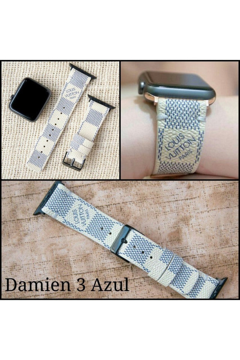 Repurposed Gifts Women - Accessories - Watches Apple Watch Band Damier LV Monogram Azur