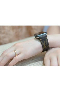 Repurposed Gifts Women - Accessories - Watches Black / 38mm / Black Apple Watch Band Classic LV Monogram
