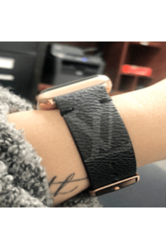 Repurposed Gifts Women - Accessories - Watches Black / Series 7 38mm/40mm / Rose Gold Apple Watch Band Classic LV Monogram