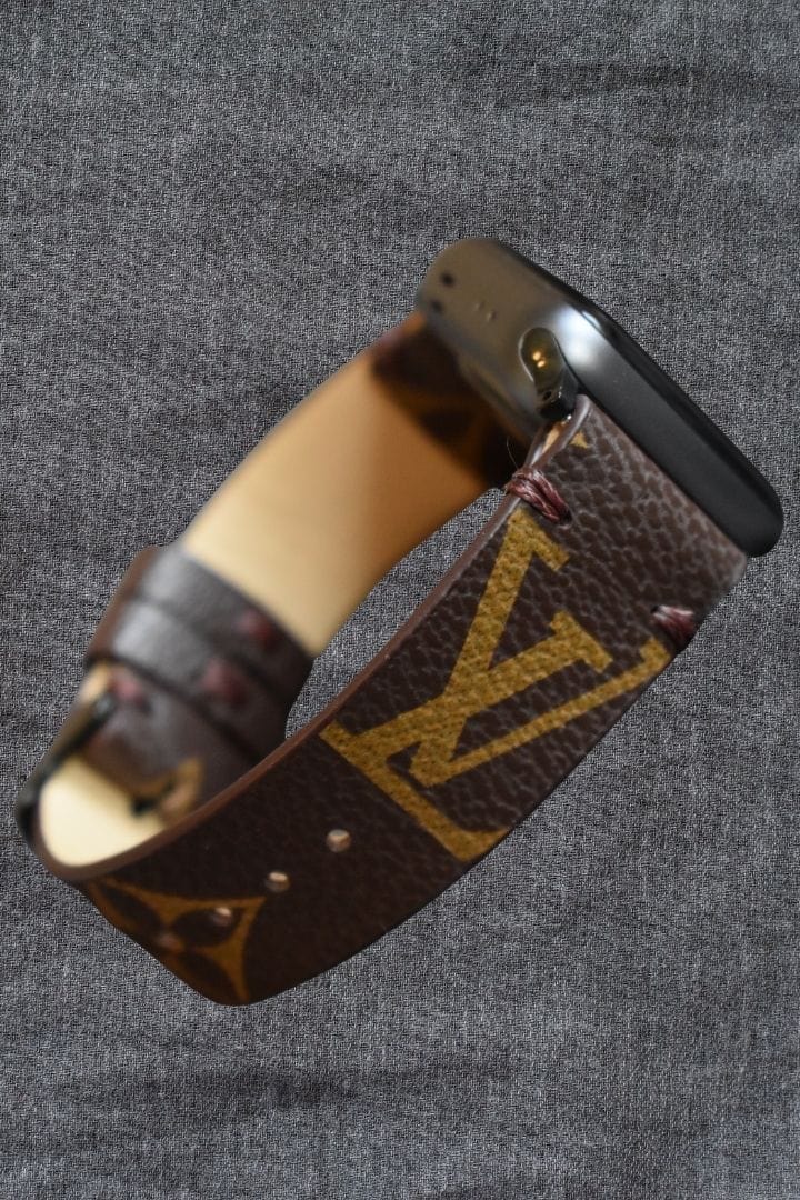 Repurposed Gifts Women - Accessories - Watches Brown / 38mm / Black Apple Watch Band Classic LV Monogram