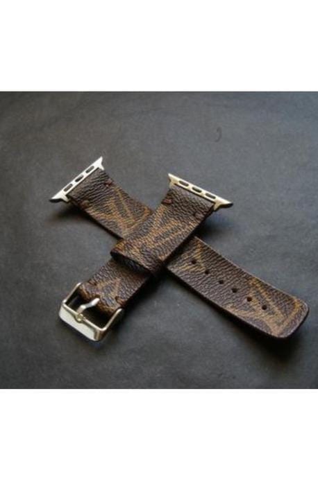 Repurposed Gifts Women - Accessories - Watches Brown / 38mm / Silver Apple Watch Band Classic LV Monogram