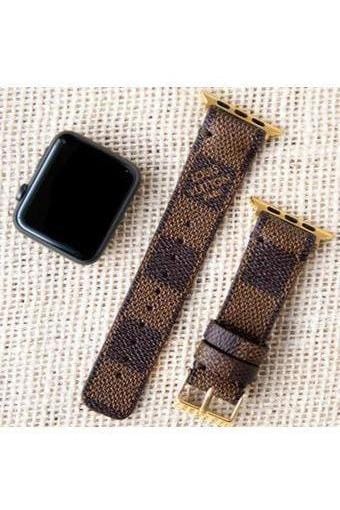 Repurposed Gifts Women - Accessories - Watches Series 7 38mm/40mm / Gold Apple Watch Band  Damier LV Monogram Brown