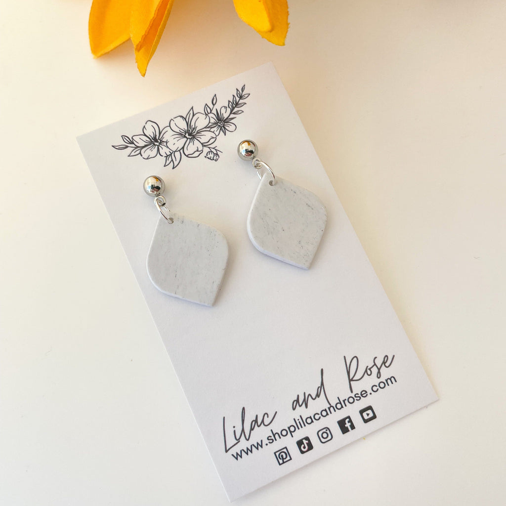 Shop Lilac and Rose Dirty White Mini Earrings