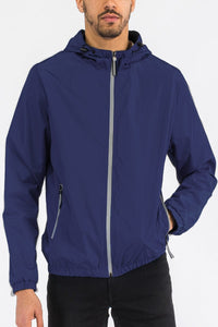 WEIV Men's Fashion - Men's Clothing - Jackets & Coats - Jackets Waterproof Reflective Zipper Windbreaker