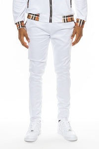 WEIV Men's Fashion - Men's Clothing - Pants - Casual Pants Checkered Plaid Design Track Pants