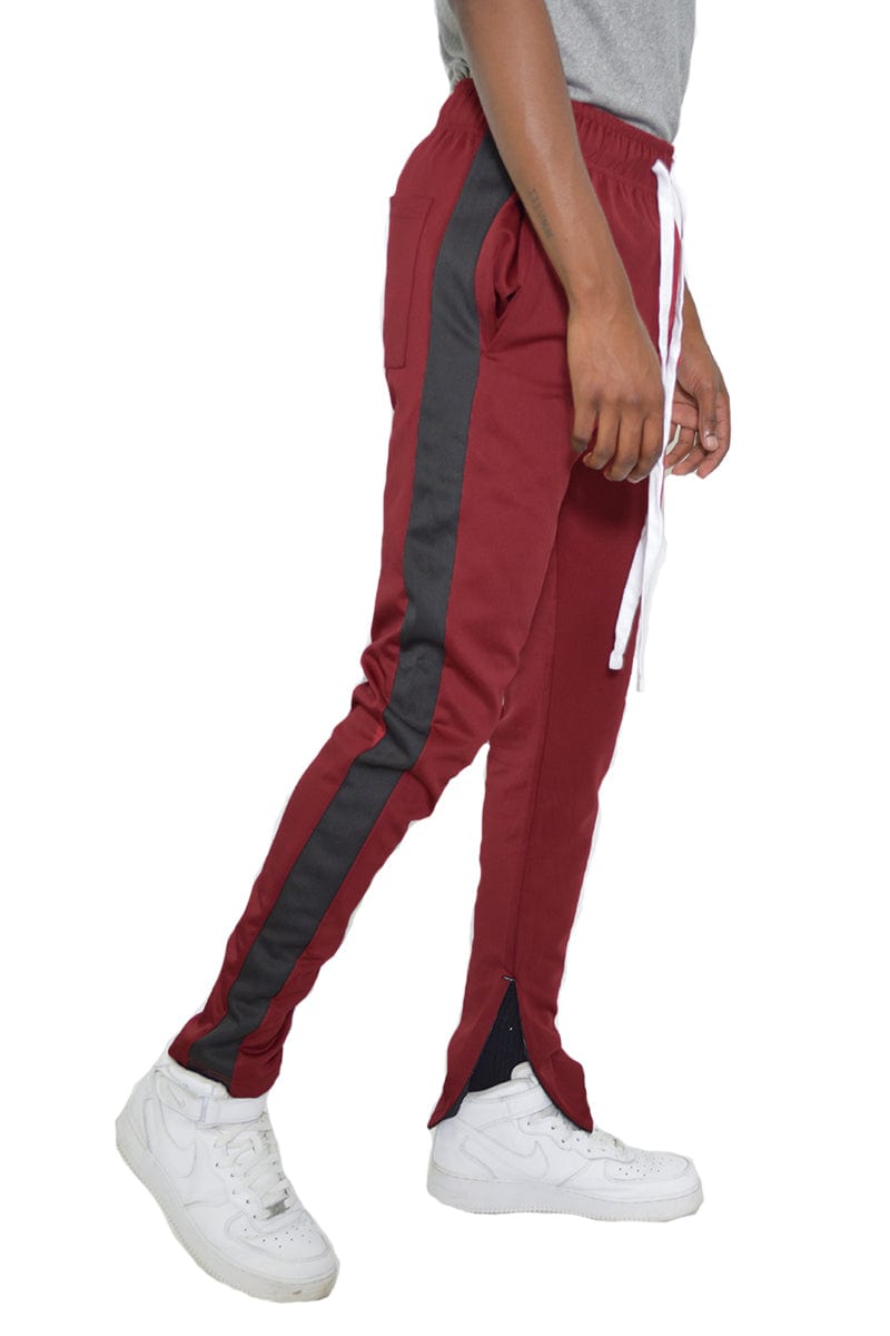 WEIV Men's Fashion - Men's Clothing - Pants - Casual Pants Single Stripe Track Pant