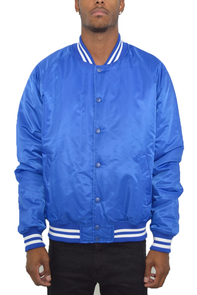 WEIV Men's Outerwear Classic Varsity Windbreaker Bomber Jacket