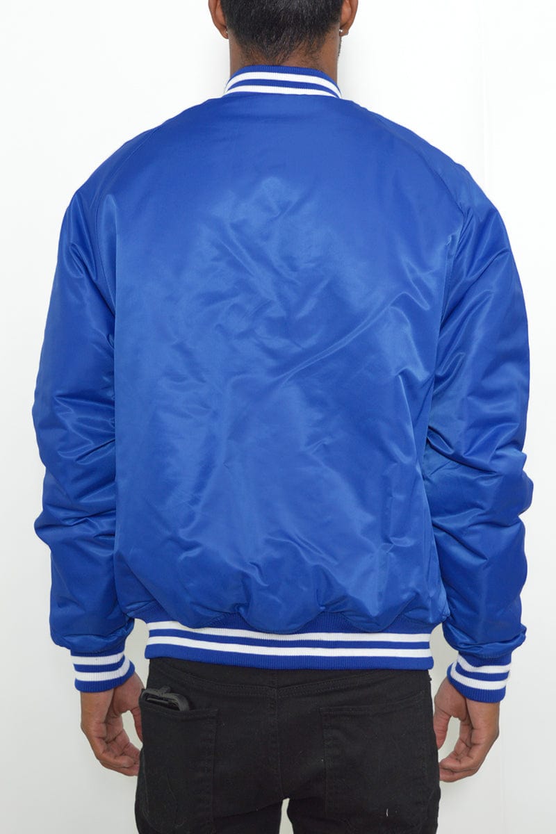 WEIV Men's Outerwear Classic Varsity Windbreaker Bomber Jacket