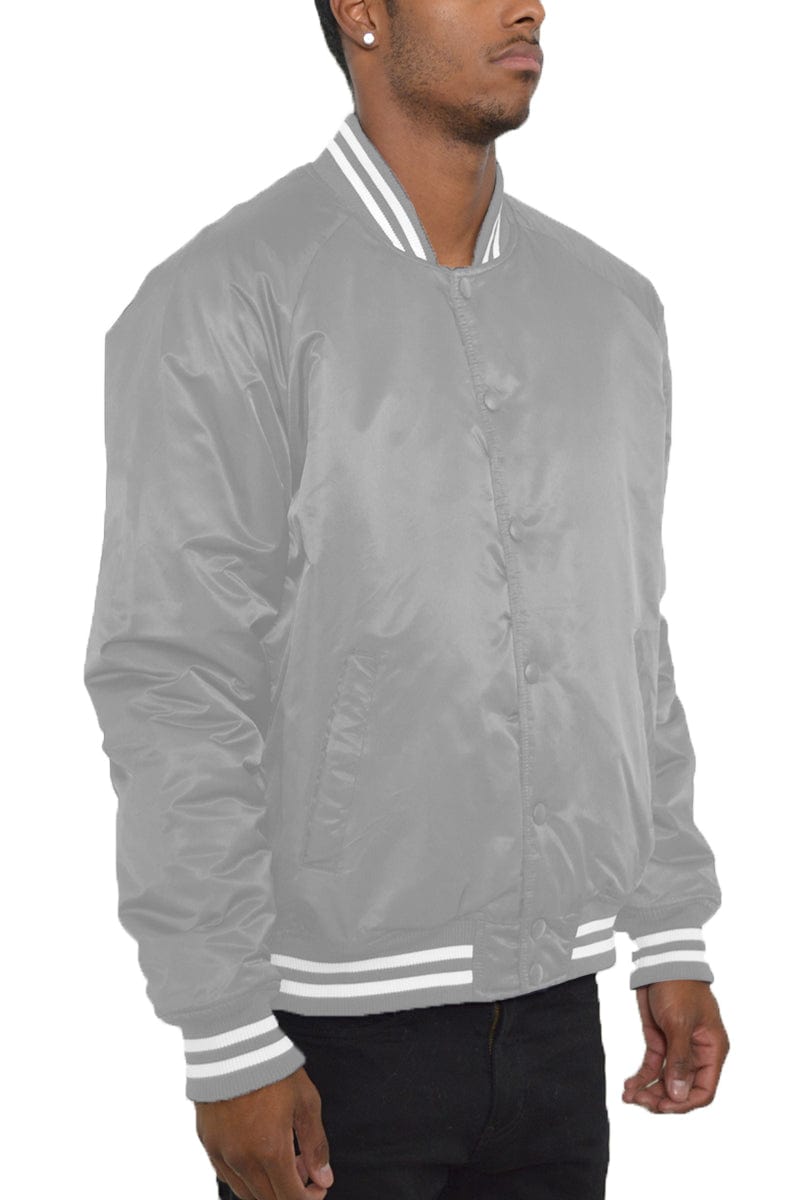 WEIV Men's Outerwear Classic Varsity Windbreaker Bomber Jacket