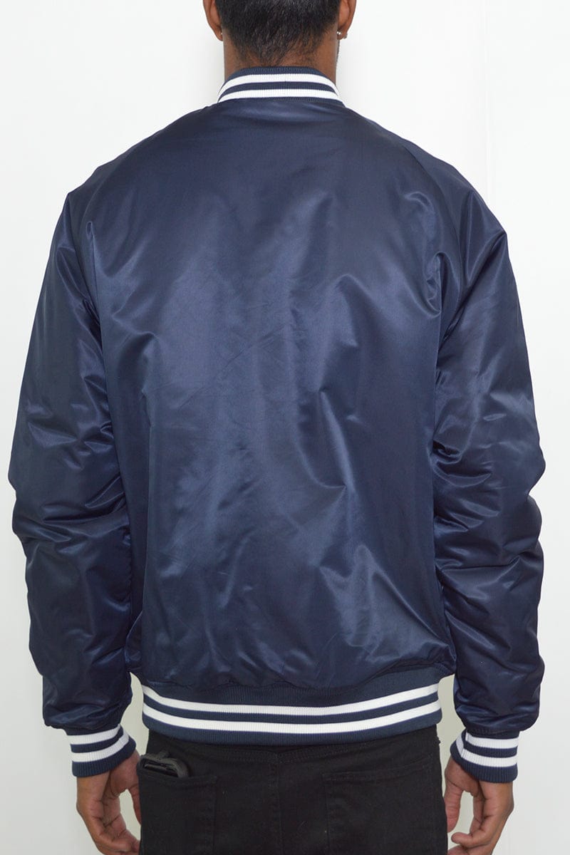 WEIV Men's Outerwear Classic Varsity Windbreaker Bomber Jacket