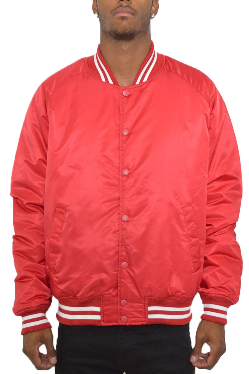 WEIV Men's Outerwear Classic Varsity Windbreaker Bomber Jacket
