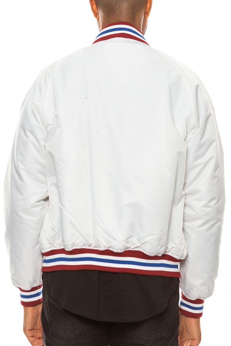 WEIV Men's Outerwear Classic Varsity Windbreaker Bomber Jacket