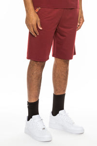 WEIV Men's Shorts BURGUNDY / S Checkered Plaid Design Shorts