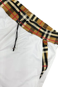 WEIV Men's Shorts Checkered Plaid Design Shorts