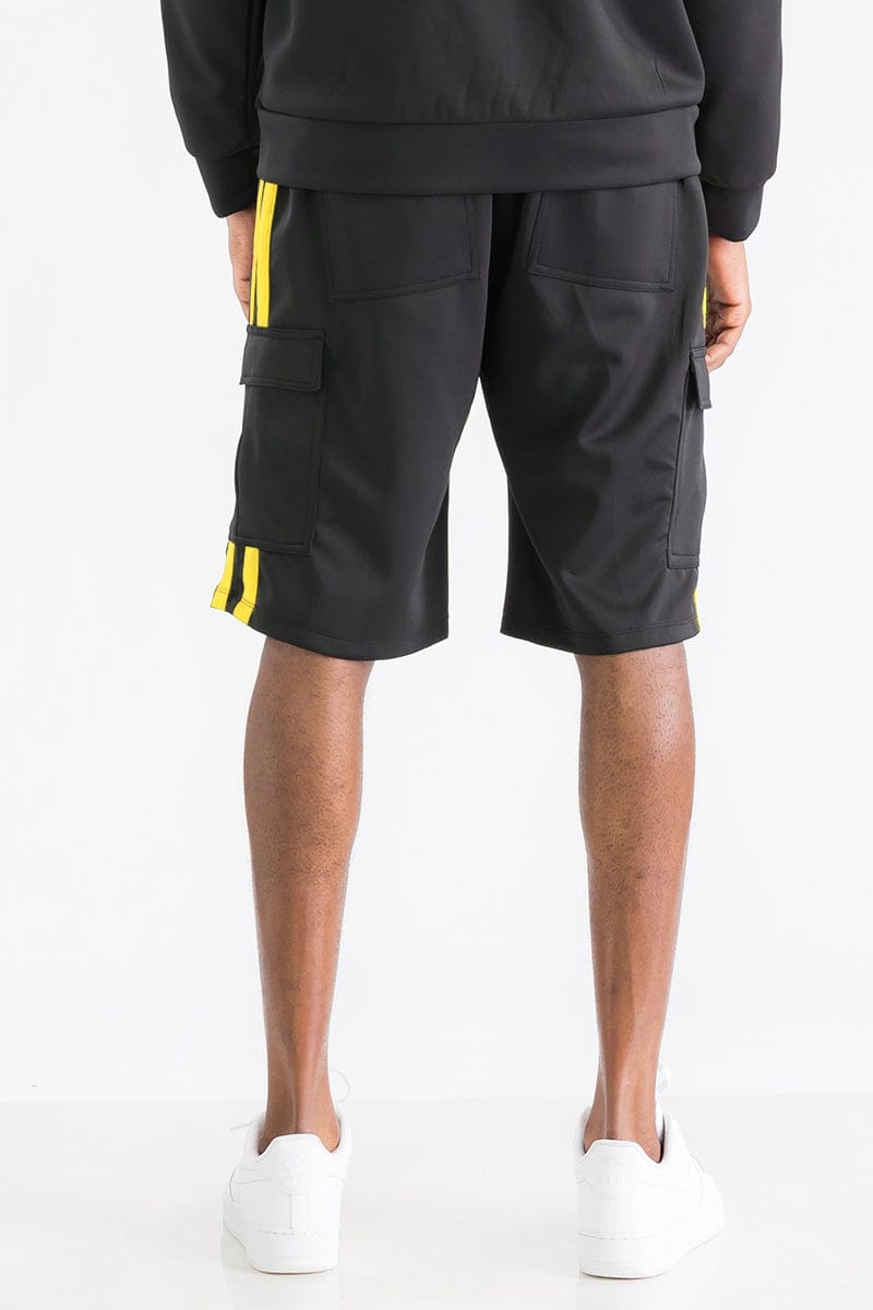 WEIV Men's Shorts Dual Stripe Cargo Short