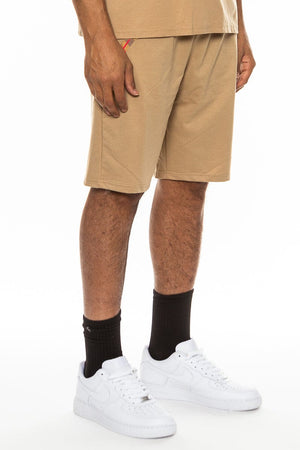 WEIV Men's Shorts KHAKI / S Checkered Plaid Design Shorts