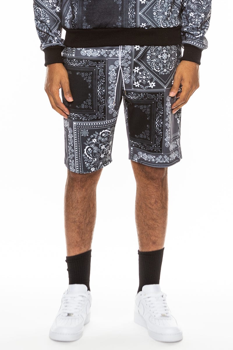 WEIV Men's Shorts Paisley All Over Print Shorts